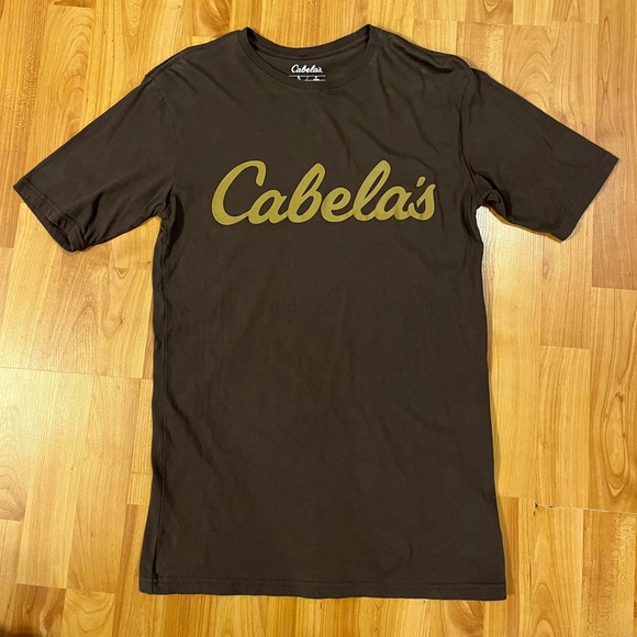 Cabela's | Shirts | Cabelas Mens Brown Logo Short Sleeve Tshirt Size S ...